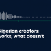 Audio waveform that is strong on the left, drops out in the middle and restarts on the right, showing the gap in Nigerian-language voice AI